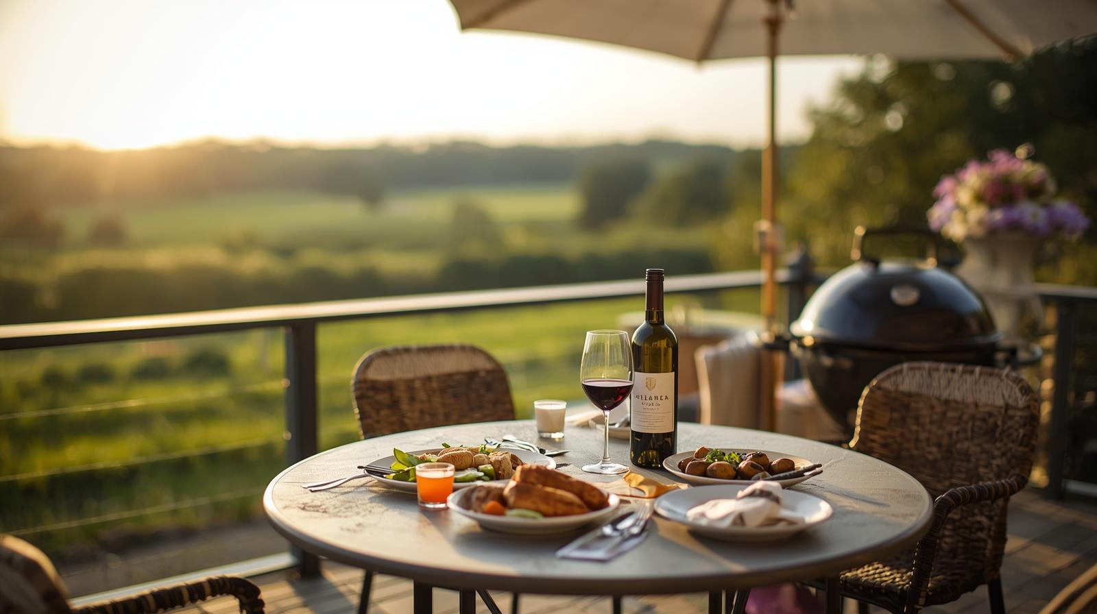 Grillabend auf Terrasse