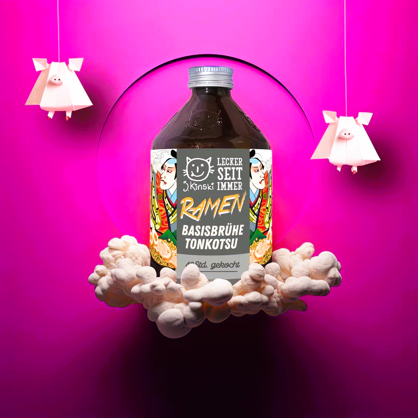 Bio Basisknochenbrühe Schwein - Tonkotsu Style für Ramen - J.Kinski - 525ml