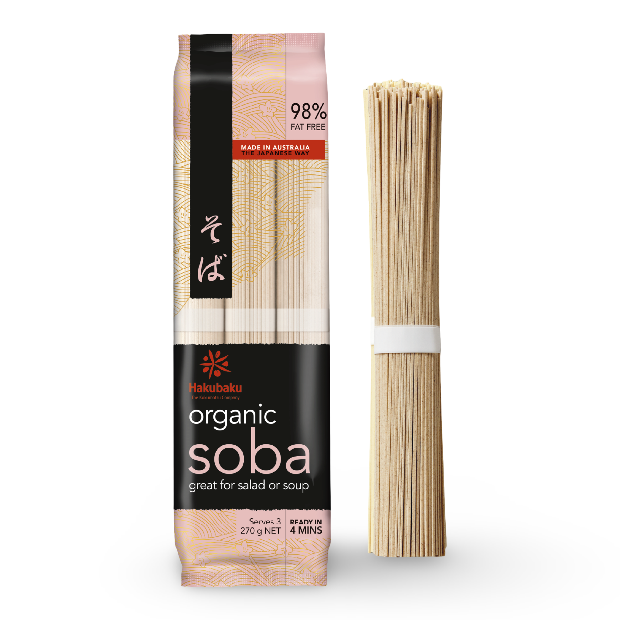 Bio Soba Nudeln  Hakubaku für Suppen, Brühen, Bowls, Salate