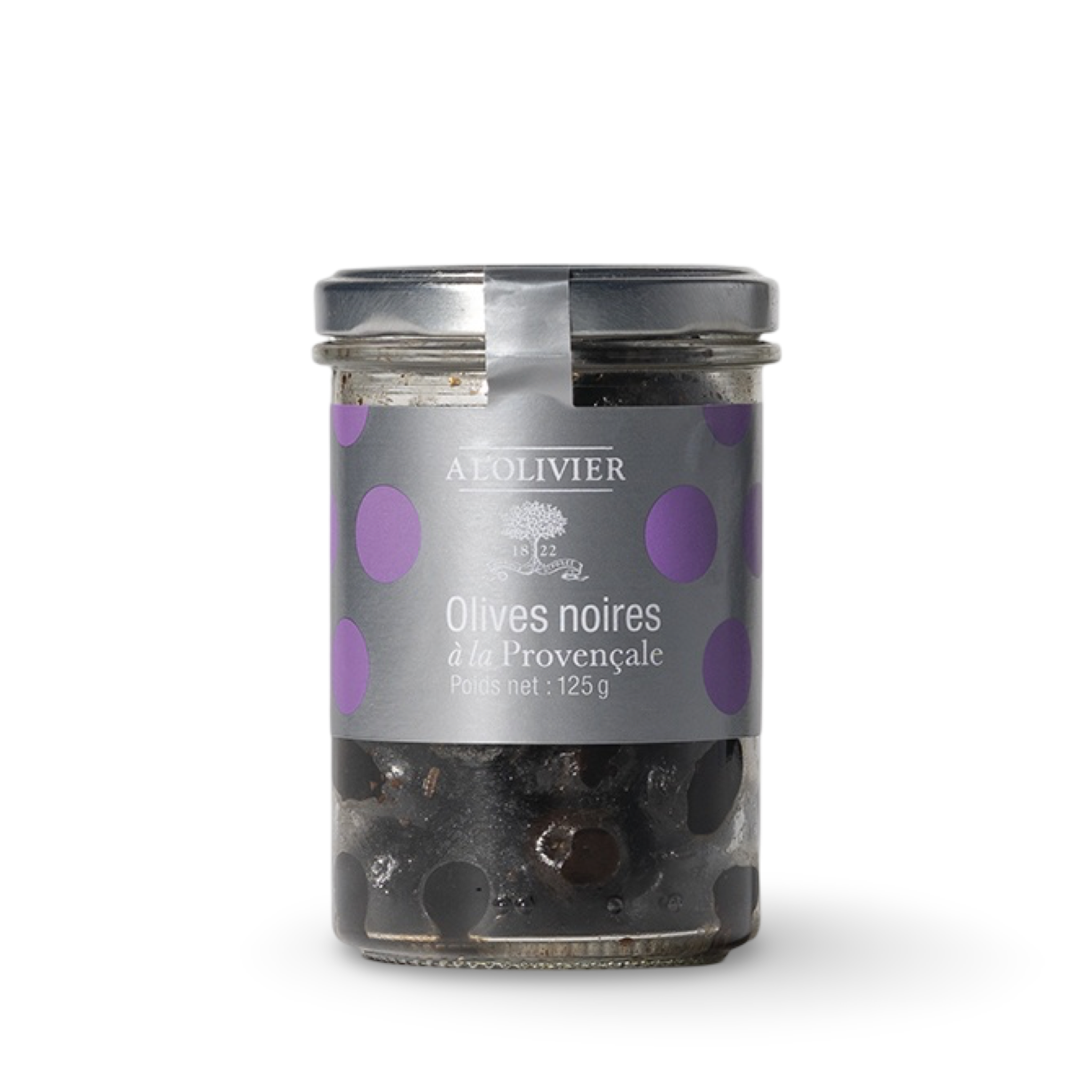 Mediterrane schwarze Oliven à la Provençale im Glas, Marke A L’Olivier