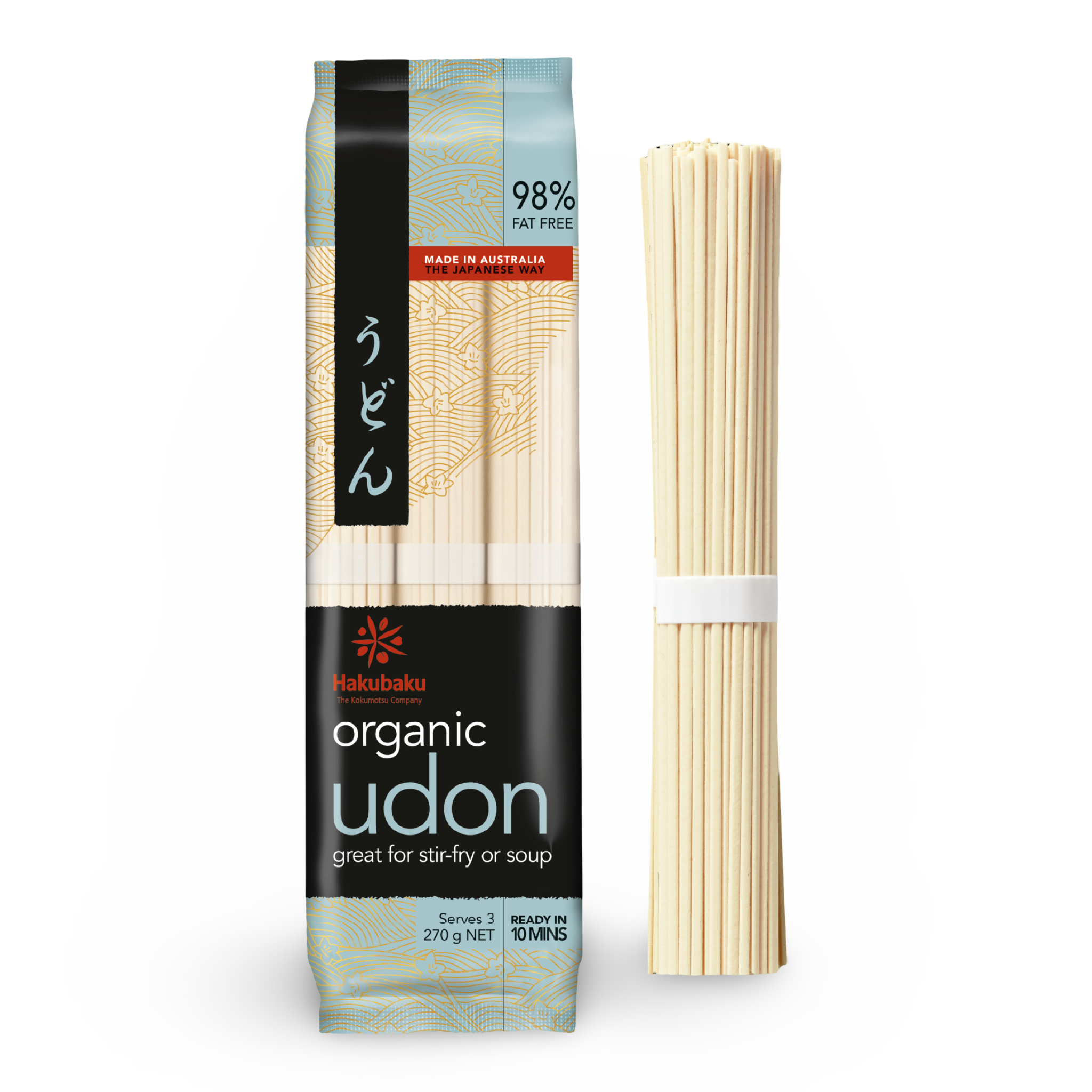 Bio Udon Nudeln  Hakubaku für Suppen, Brühen, Bowls, Salate