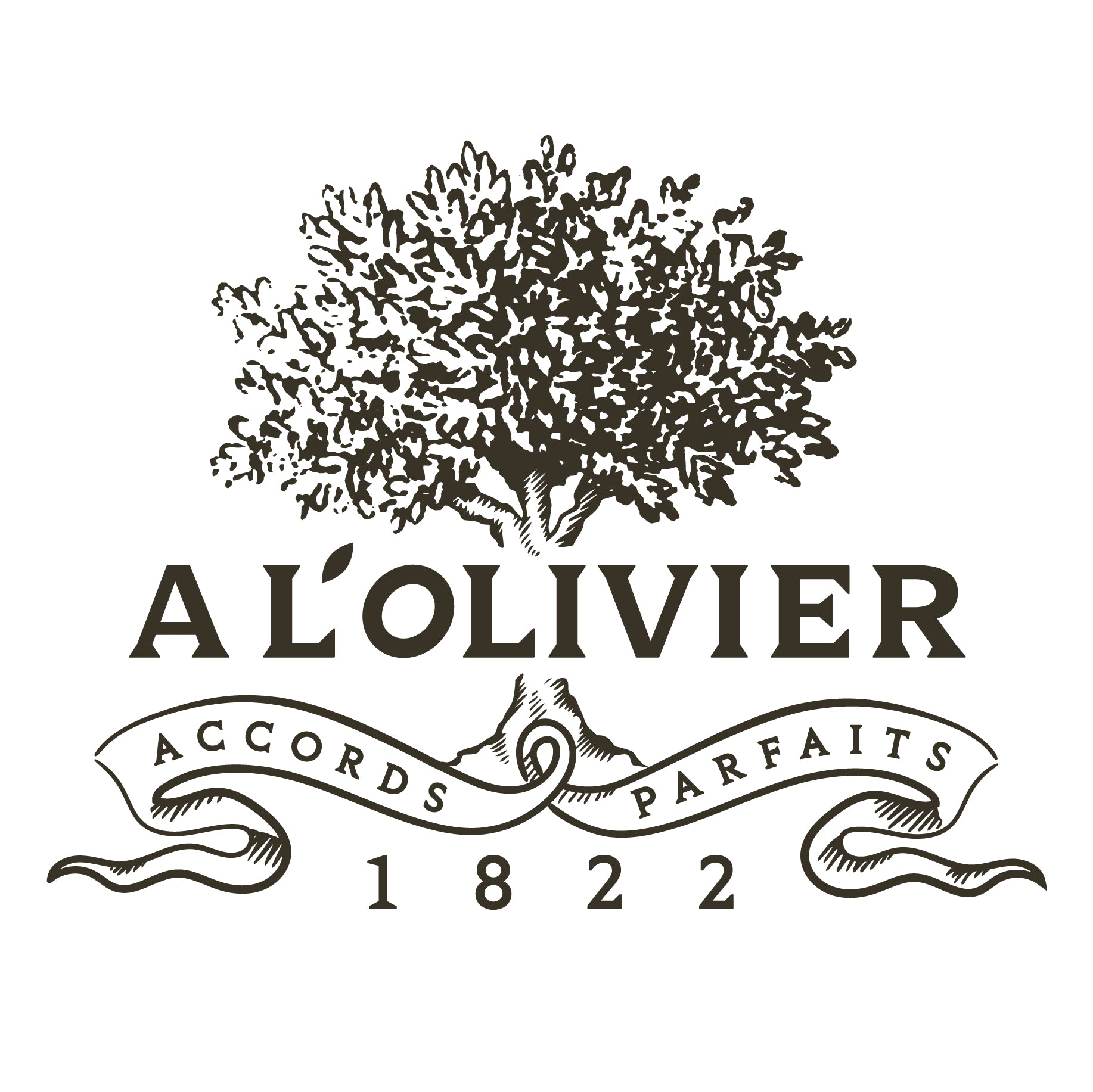 A L’Olivier Markenlogo mit Olivenbaum – Hersteller von Olivenöl und Tapenaden aus Frankreich
