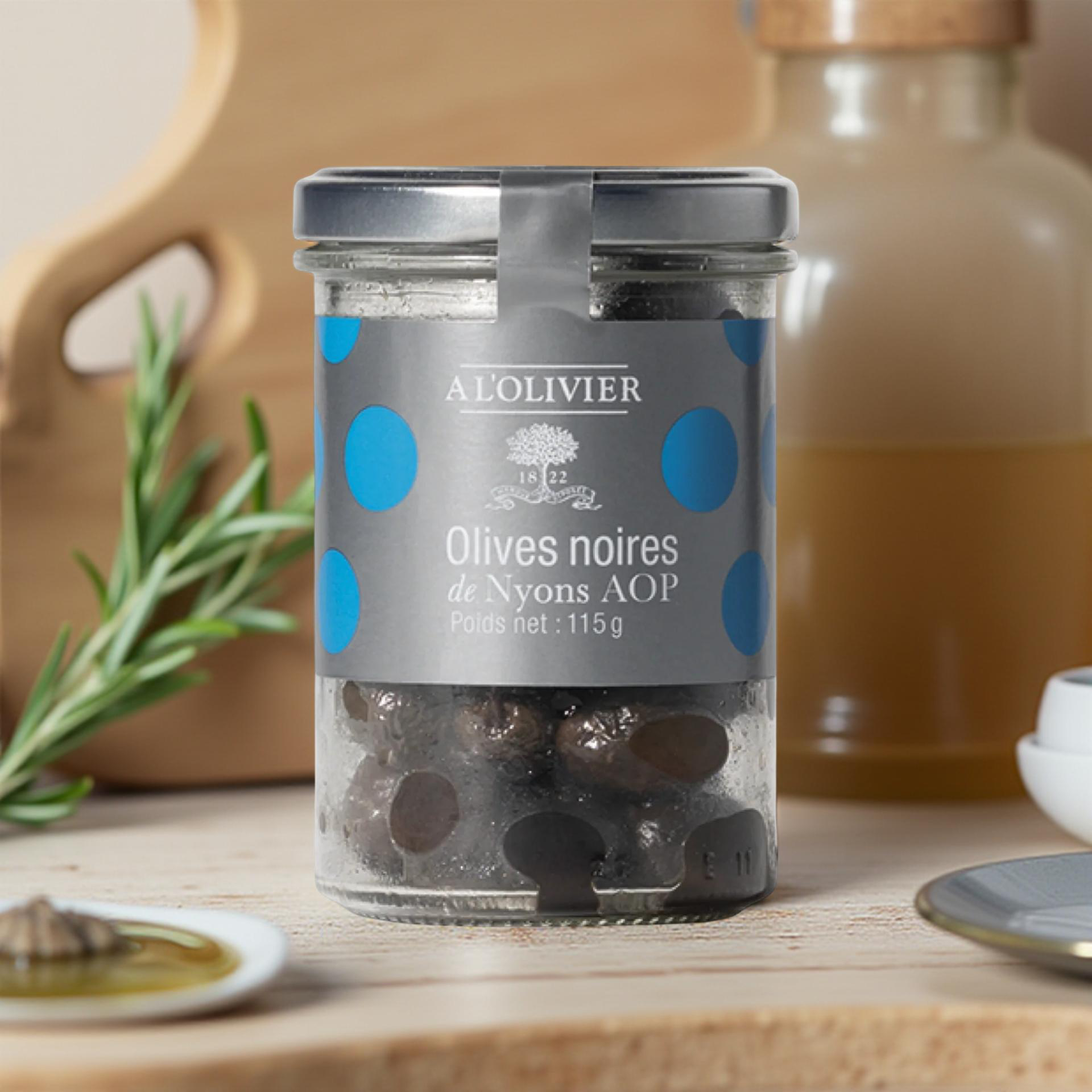 Schwarze Oliven AOP Nyons – A L’Olivier - 115g