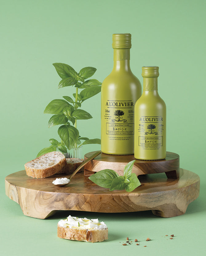 Olivenöl mit Basilikum von A l'Olivier - 250ml