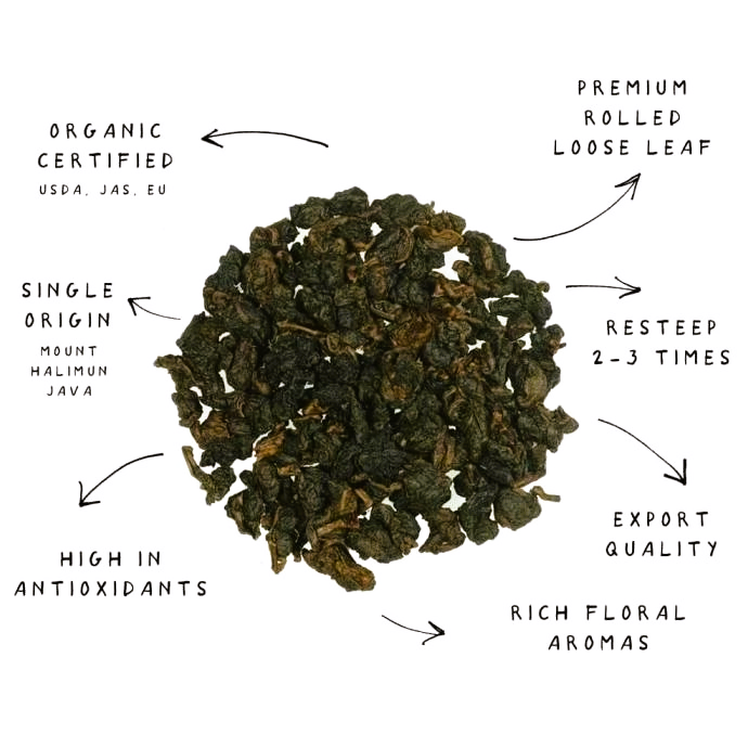 Bio Oolong Tee - lose Blätter - West Java - Indonesien - 80g