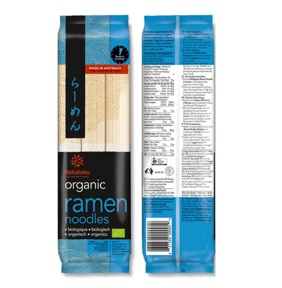 Bio Ramen Nudeln - Hakubaku - 270g