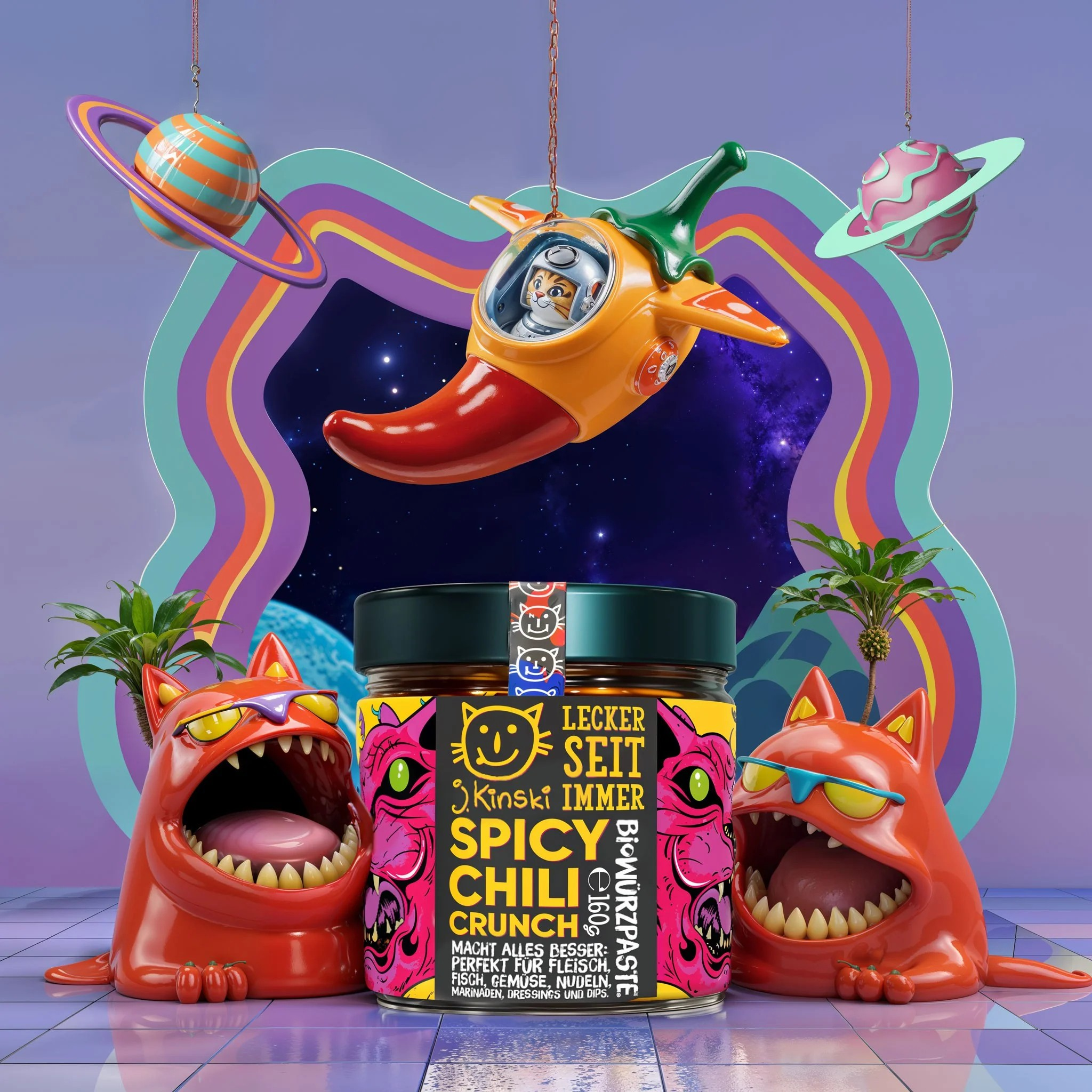 Bio Spicy Chili Crunch - Vegan von J.Kinski - 160g