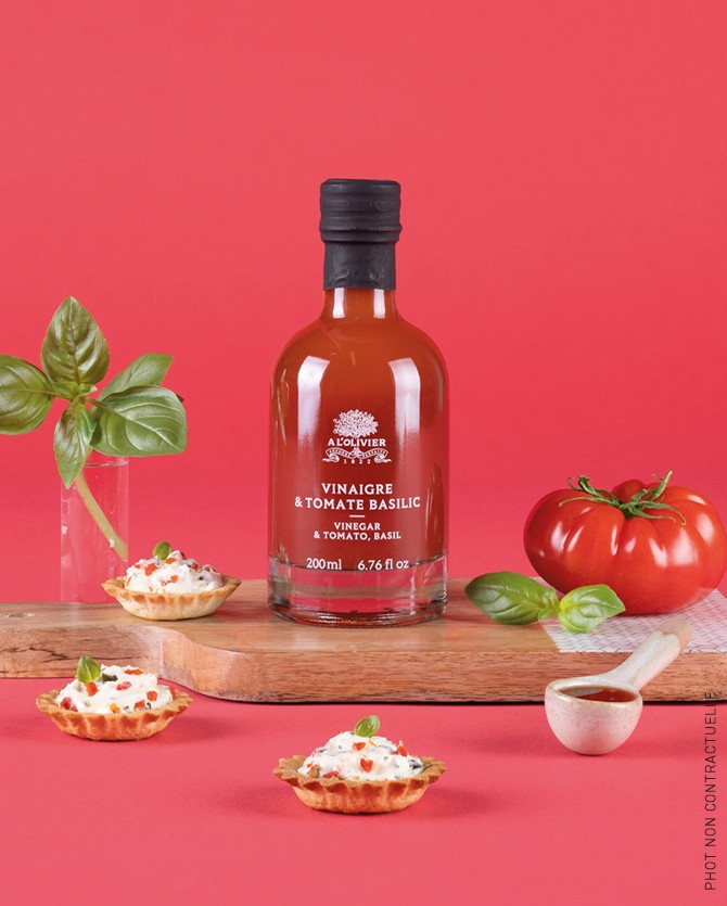 Tomate & Basilikum - Essig von A l'Olivier - 200ml