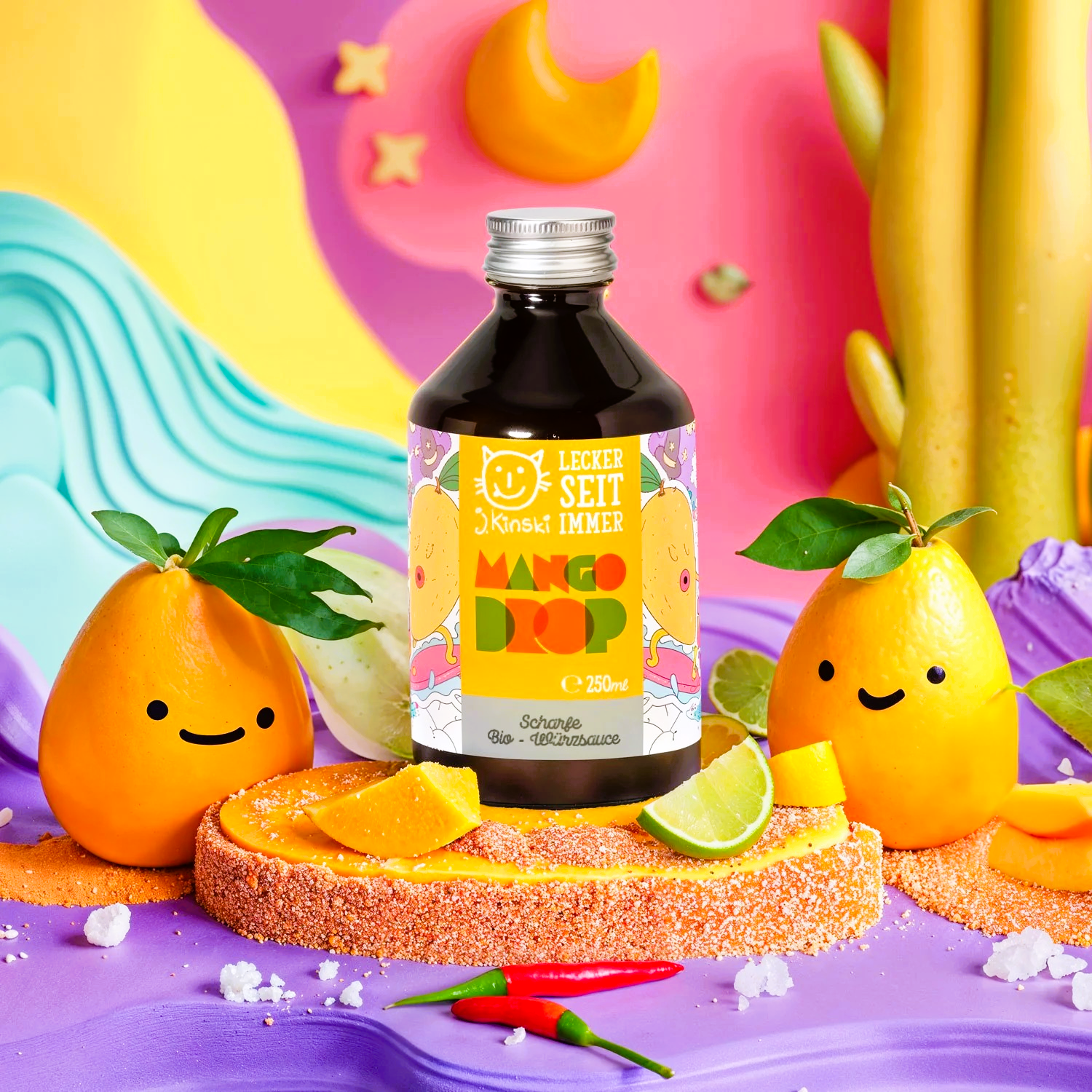 Bio Mango Drop - scharfe Würzsauce von J.Kinski - 250ml - MHD 30.11.2025