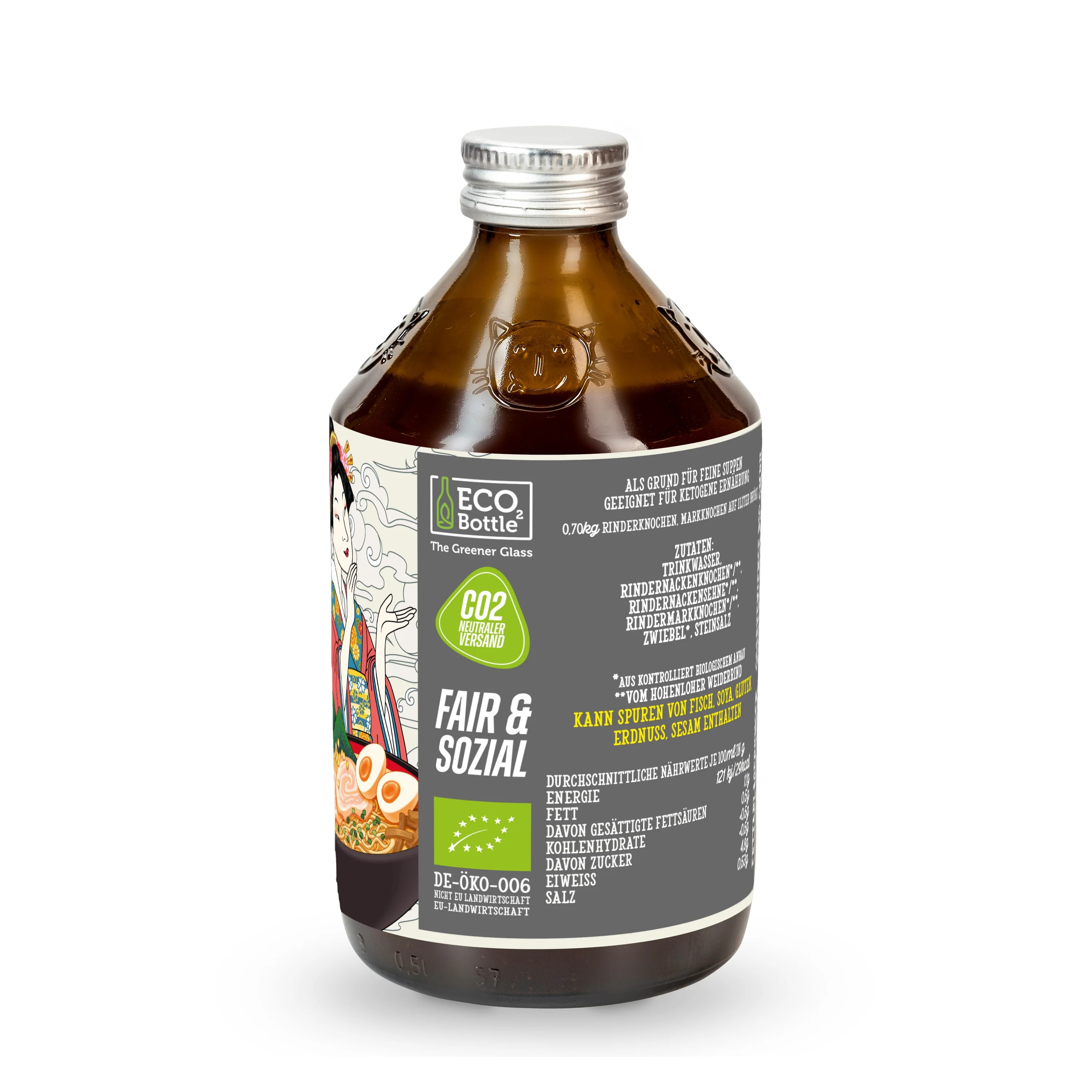 Bio Rind Basisknochenbrühe für Ramen - J.Kinski - 525ml