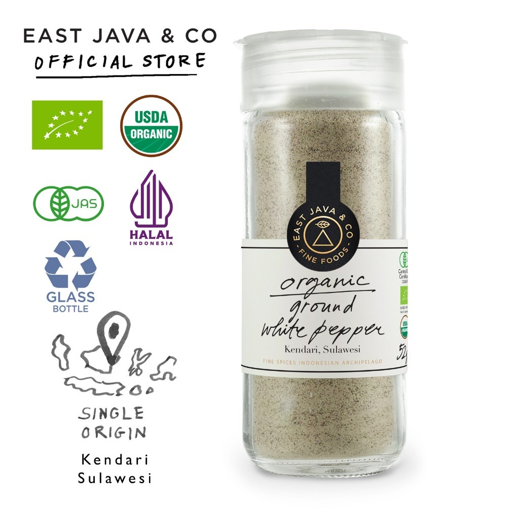 
                  
                    Finely ground organic white pepper - Sulawesi Indonesia - 52g
                  
                