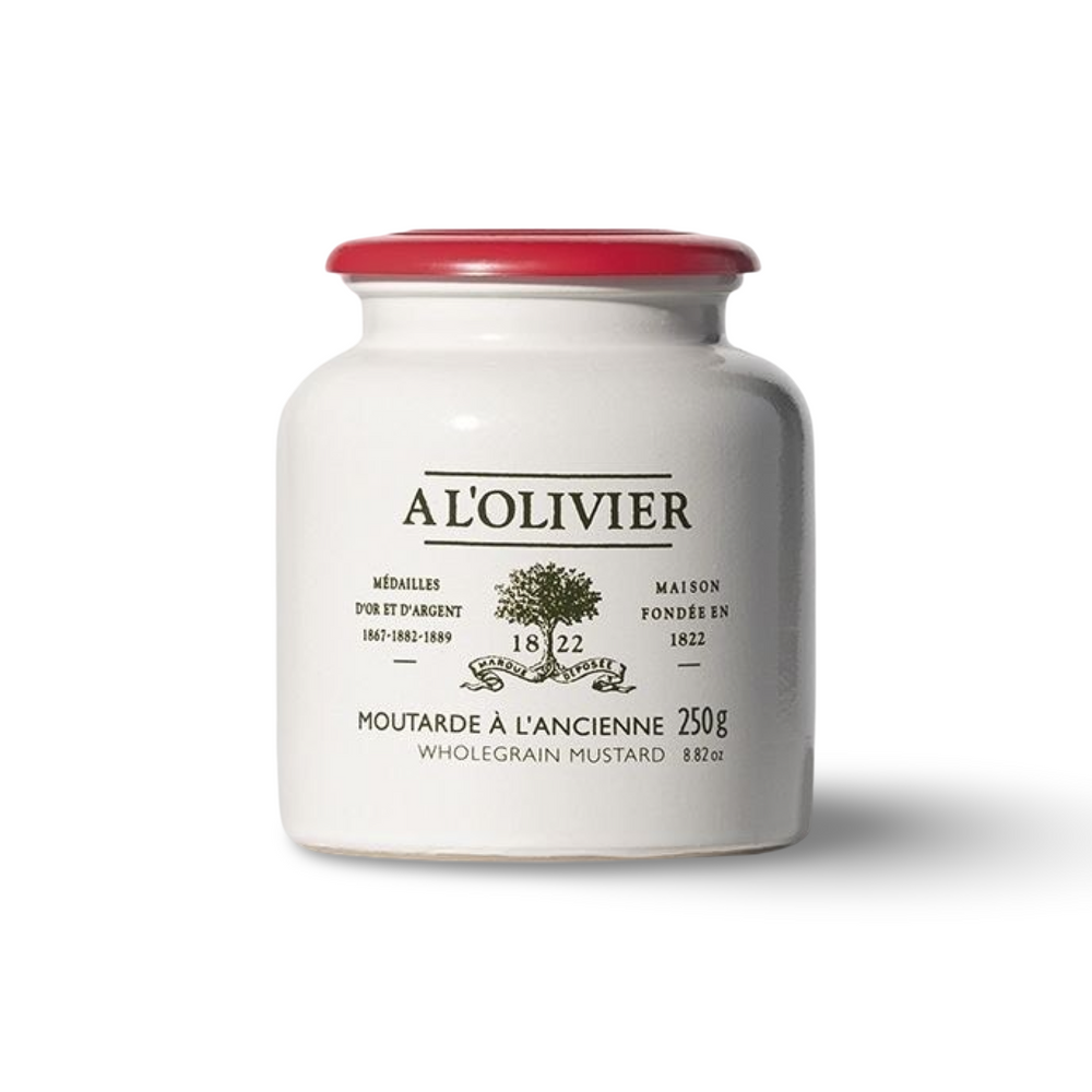 MOUTARDE À L'ANCIENNE - COARSE GRAIN MUSTARD FROM A L'OLIVIER 250 gr - Best before date 12/24