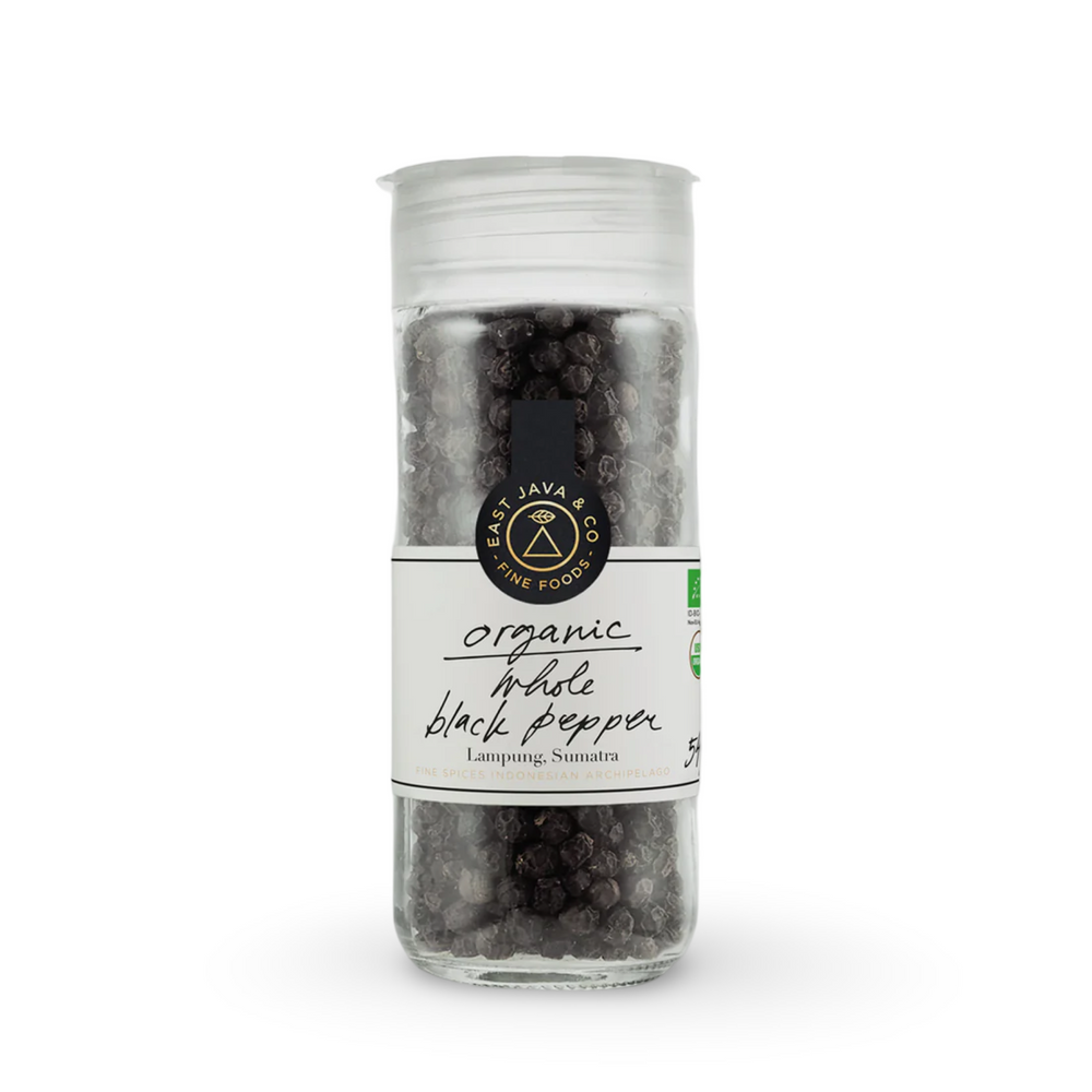 Organic black peppercorns - Sumatra Indonesia - 54g