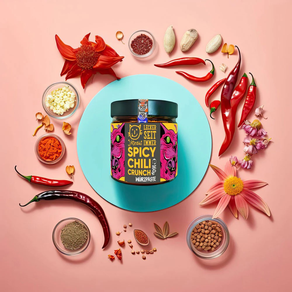 
                  
                    Bio Spicy Chili Crunch - Vegan von J.Kinski - 160g
                  
                