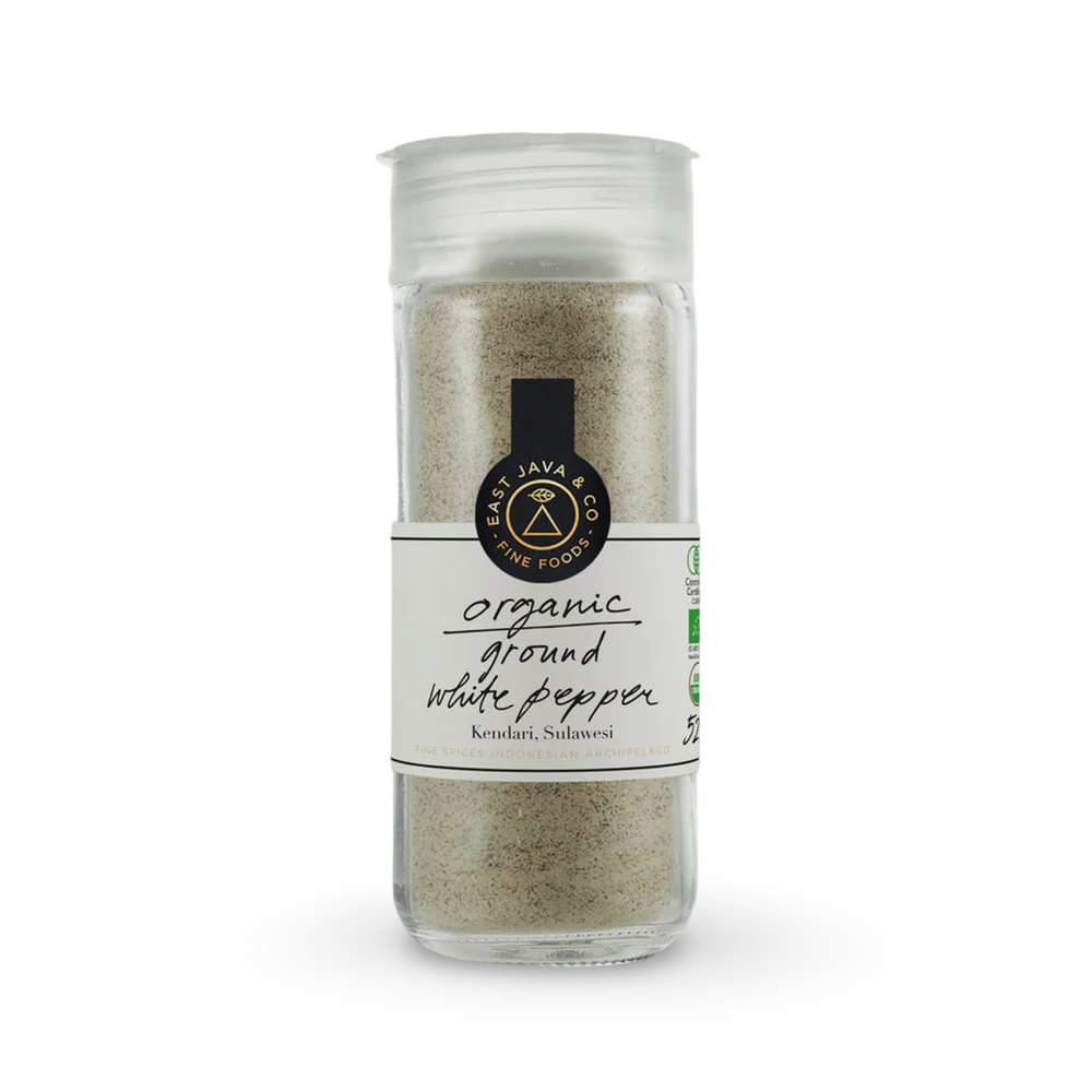 Finely ground organic white pepper - Sulawesi Indonesia - 52g