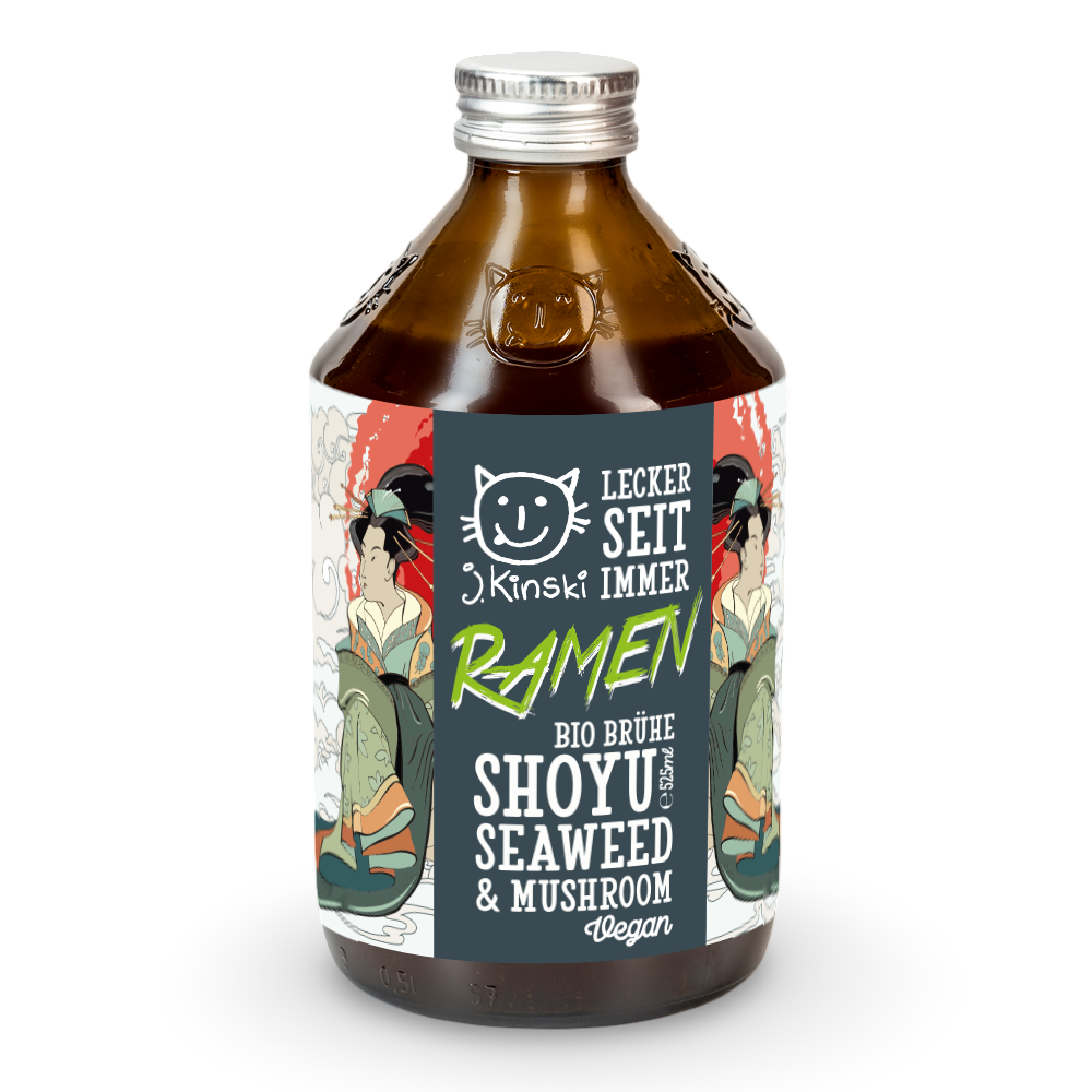 Bio Shoyu-Seaweed-Mushroom - Vegane Gemüsebrühe für Ramen von J.Kinski  - 525ml