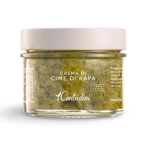 Crema di Cime di Rapa von I Contadini, ideal auf Crostinis, zum Apero oder auf Pasta