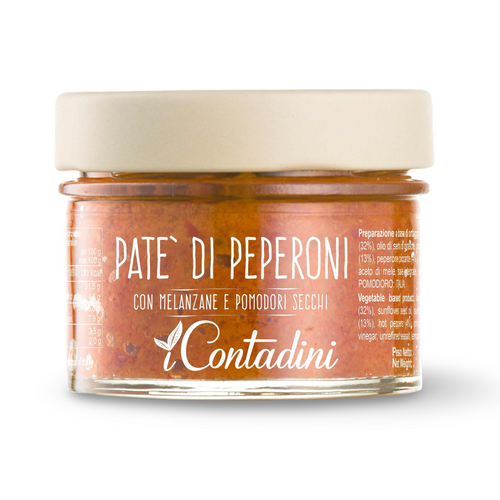 I Contadini Pate Peperoni Mediterane Peperonipaste für Bruschetta und Topping great-taste