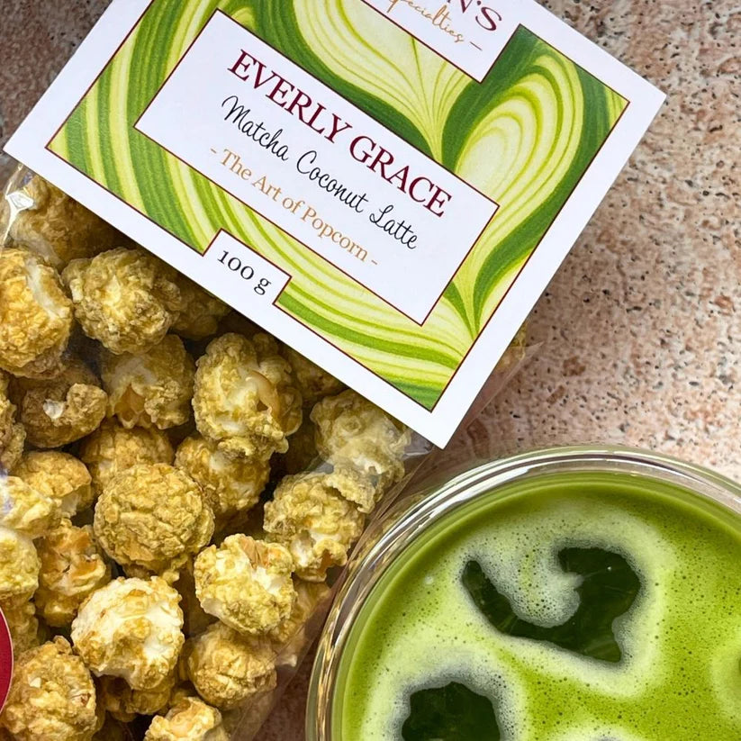 Popcorn Matcha Coconut Latte - Everly Grace - 100g