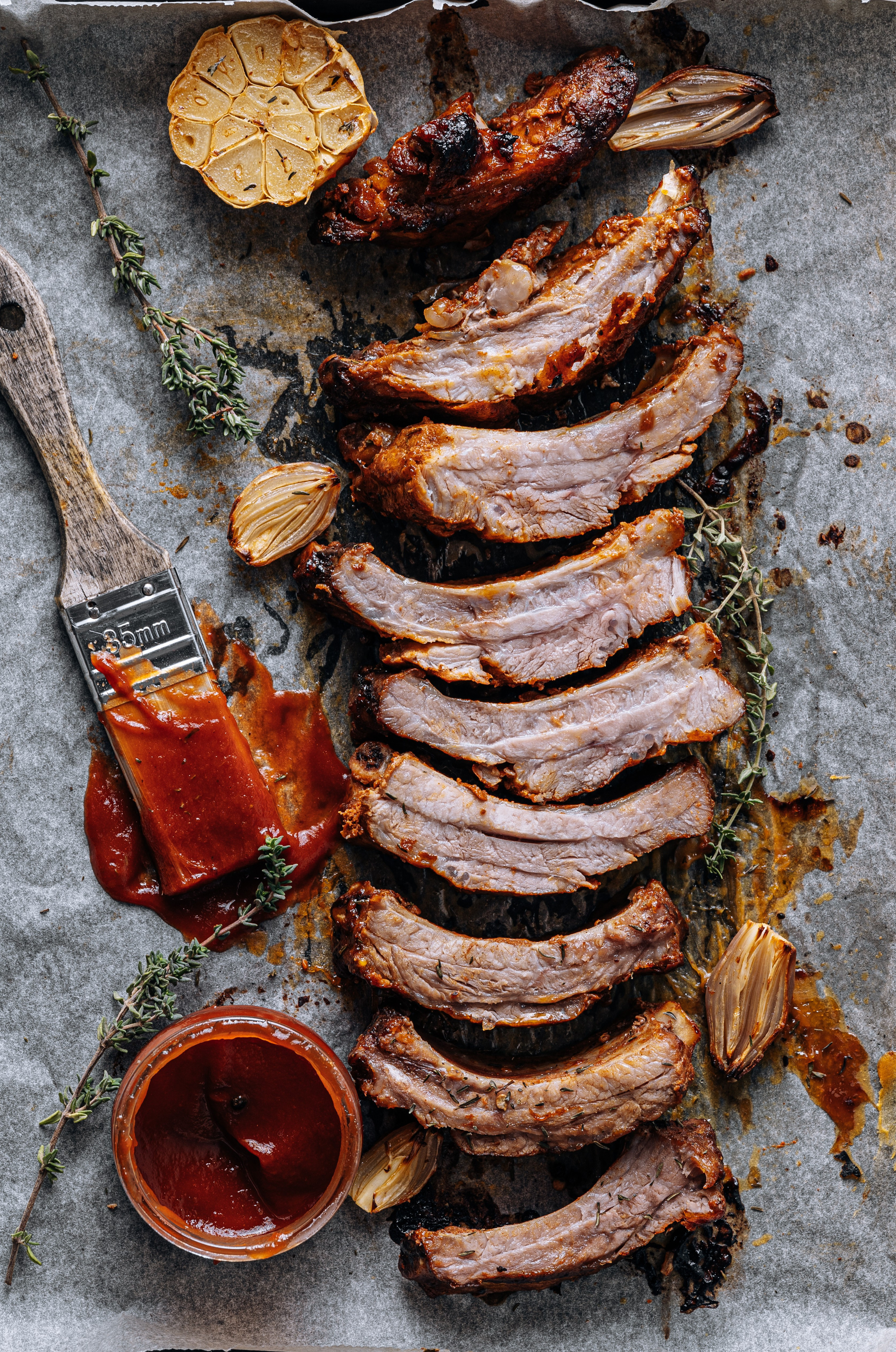 Spareribs mit BBQ Sauce Meat Mitch