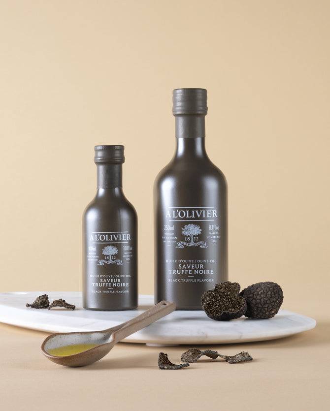 
                  
                    Olivenöl mit schwarzem Trüffel von A l'Olivier - 250ml
                  
                
