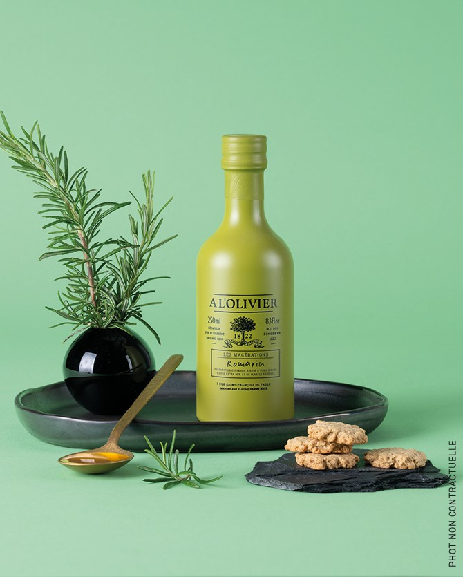 Olivenöl mit Rosmarin von A l'Olivier - 250ml - MHD 31/07/2025