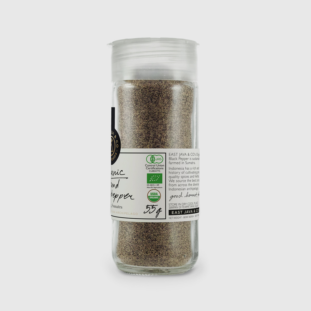 
                  
                    Finely ground organic black pepper - Sumatra Indonesia - 55g
                  
                