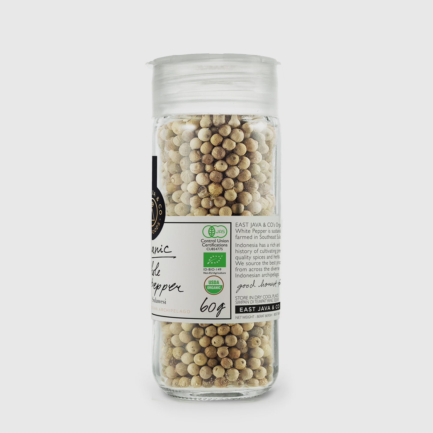 
                  
                    Organic white peppercorns - Sulawesi Indonesia - 60g
                  
                